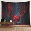 Red Heart Mangrove Digital Printed Tapestry Decor Wall Art Tablecloths Bedspread Picnic Blanket Beach Throw Tapestries Colorful Bedroom Hall Dorm Living Room Hanging
