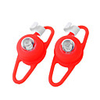Red Light 3-Mode Tie-On Bike Light Keychains (2-Keychain Set)(YT-L118)