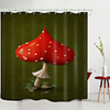 Red Love Mushroom Digital Printing Shower Curtain Shower Curtains Hooks Modern Polyester New Design