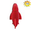 Red Plane Sharped USB 2.0 Flash/Jump Drive (2GB)