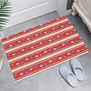 Red Striped Flowers Digital Printing Floor Mat Modern Bath Mats Nonwoven / Memory Foam Novelty Bathroom
