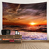 Red Sunset Beach Digital Printed Tapestry Classic Theme Wall Decor 100% Polyester Contemporary Wall Art Wall Tapestries Decoration