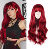 Red Wig for Women Wigs With Bangs Heat Resistant Synthetic Fiber Long Wave Hair Replacement Wigs for Women Girl Daily Party Cosplay Body Wavy Friendly 30 Inch 280g miniinthebox