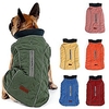 reflective dog jacket dog coat warm padded puffer vest puppy jacket with fleece green m