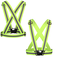Reflective Vest Safety Vest Running Gear 2pcs Elastic Durable Class 2 High Visibility Portable Lightweight Versatile Adjustable Strap for Running Cycling / Bike Jogging Dog Walking