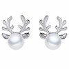 reindeer antlers ear stud earrings pearl stud earrings ear studs for women girl