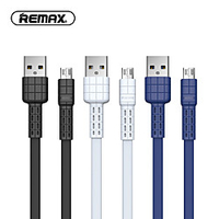 Remax Micro USB Cable 2.4 A 1.0m(3Ft) Flat PVC(PolyVinyl Chloride) USB Cable Adapter For Samsung / Huawei / Xiaomi