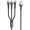 Remax Micro USB Lightning USB C Cable All-In-1 1 to 3 High Speed 2.1 A 1.2m(4Ft) TPE For Samsung Xiaomi HuaweiPhone Accessory miniinthebox
