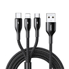 Remax Micro USB Lightning USB C Cable All-In-1 1 to 3 High Speed 3 A 1.2m(4Ft) Zinc Alloy For Samsung Xiaomi HuaweiPhone Accessory miniinthebox