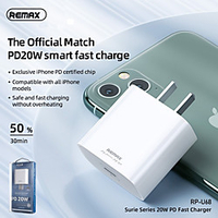 Remax PD Fast Charger 20W Quick Charge Adpter Support PD3.0/2.0,  QC3.0/2.0 and FCP Protocol Fast Charger Suitable for PD Chargers for iPhone 12 Pro Max 12Mini Samsung S21 S20 and Other Android miniinthebox