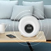 Remax RB-M45 Smart Home Wireless Bluetooth Speaker Rechargeable Portable Big Screen Alarm Clock Bluetooth 4.2 Subwoofer Colorful Big Speaker 5W White 1PCS