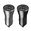 Remax RCC107 Car Charger 1USB A Type A 36W Power 2 Ports Fast Charge Quick To Phone 12V-24V Black Silver Color To Choice 1PCS AL ABS Meterials