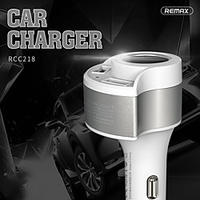 REMAX RCC218 Zhengtu Series Car Charger Three-In-One Multi-function Dual USB Mobile Phone Car Charger
