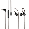 REMAX RM-580 In-ear Mobile Phone Wire-controlled Earphones Dual-action Metal Wired Earplugs
