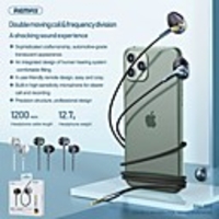 Remax RM-595 Wired Headphones 3.5mm Stereo Bass Earphone In-Ear Headset Music Earbuds Wire With Mic For Mobile Phone MP3 MP4