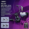 Remax Rm-833 Metal High Frequency 10 Unit Moving Iron Six Core Plug-in Hifi Fever Professional Wired Headset