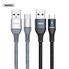 Remax Type-C Cable 2.4 A 1.0m(3Ft) Braided Terylene USB Cable Adapter For Samsung / Huawei / Xiaomi