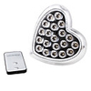 Remote Control 20 LED Rechargeable Emergency Light (Heart Shaped)