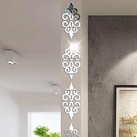 Removable Acrylic Mirror Wall Sticker Decal for Home Living Room Bedroom Decor Art DIY Home Decoration Silver 77cm10pcs miniinthebox
