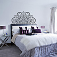 Removable DIY New Arrival Lotus Meditation Buddha Namaste Mandala Headboard Wall Sticker Art Bedside Vinyl Decal Bedroom Home Decorative