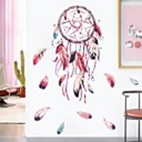 Removable Wall Stickers Act Mural Decal Art Home Decor Dream Catcher Feathers Night Symbol Home Bedroom Indian Mandala Bohemian Design