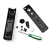 Replacement Plastic Controller Housing with Installation Kit for Wii (Black)