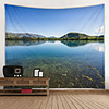 Reservoir Scenery Digital Printed Tapestry Decor Wall Art Tablecloths Bedspread Picnic Blanket Beach Throw Tapestries Colorful Bedroom Hall Dorm Living Room Hanging