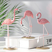 Resin Crafts Flamingo Ornaments Home Living Room Office Table Furnishings Wine Cabinet Decoration