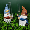 Resin Dwarf Rain Gauge Outdoor Courtyard Rain Measuring Test Tube Faceless Elf Decoration Garden Ornaments miniinthebox