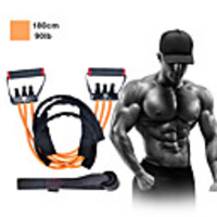 Resistance Band Set 9 pcs 3 Stackable Exercise Bands Door Anchor Exercise Handles Sports Latex Home Workout Gym Exercise Fitness Anti-Wear Strength Training Heavy Duty Muscular Bodyweight Training