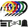 Resistance Band Set Suspension Trainer Basic Kit 11 pcs 5 Stackable Exercise Bands Door Anchor Legs Ankle Straps Sports Latex Home Workout Gym Workout Exercise Fitness Adjustable Non Toxic Stretchy