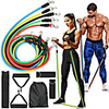 Resistance Band Set Suspension Trainer Basic Kit 11 pcs 5 Stackable Exercise Bands Door Anchor Legs Ankle Straps Sports TPE Home Workout Gym Workout Exercise Fitness Adjustable Non Toxic Stretchy