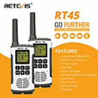 Retevis RT45 PMR Radio Walkie Talkie 2 pcs PMR PMR446 FRS Handy Two-Way Radio Communicator Family Walkie-Talkie Walkie-talkie