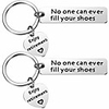 retirement keychain gifts for coworker - 2pcs no one can ever fill your shoes mens retirement gifts