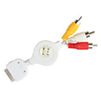 Retractable Composite AV Cable for iPod