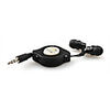Retractable In-ear Stereo Earphone - Black