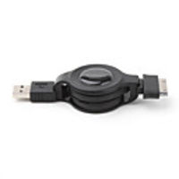 Retractable USB Cable With Apple 30Pin Port
