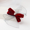 Retro Bridal Fabric Headpiece with Bowknot / Faux Pearl 1 pc Wedding / Birthday Headpiece