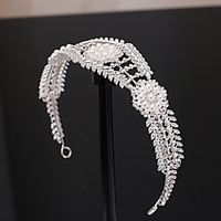 Retro Bridal Imitation Pearl / Rhinestone / Alloy Headdress with Imitation Pearl 1 Piece Wedding / Special Occasion Headpiece miniinthebox