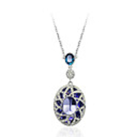 Retro Crystal Pendant Necklace
