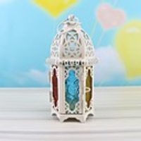 Retro Nordic Romantic Castle Iron Metal Wedding Candle Holder Decoration