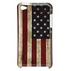 Retro Protective Hard Case for iPod Touch 4 (US Flag and Newspaper)