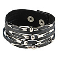 Retro Punk Style Fashionable Stripe Design Bracelet
