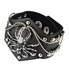 Retro Punk Style Four Row Rivet Design Bracelet