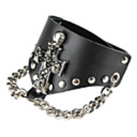 Retro Punk Style Skull Cross Design Bracelet