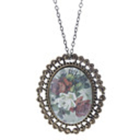 Retro Style Flower Shape Copper Necklace