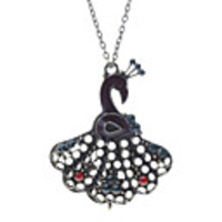 Retro Style Peacock Shape Copper Necklace