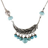 Retro Style Sliver Feather Necklace