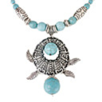 Retro Style Sliver Mayan Necklace