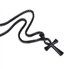 reve stainless steel coptic ankh cross religious pendant necklace for men women,  20-24 inches chain (silver tone dog tag: 22